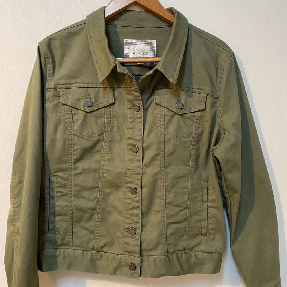 Stylish Army green Jean Jacket